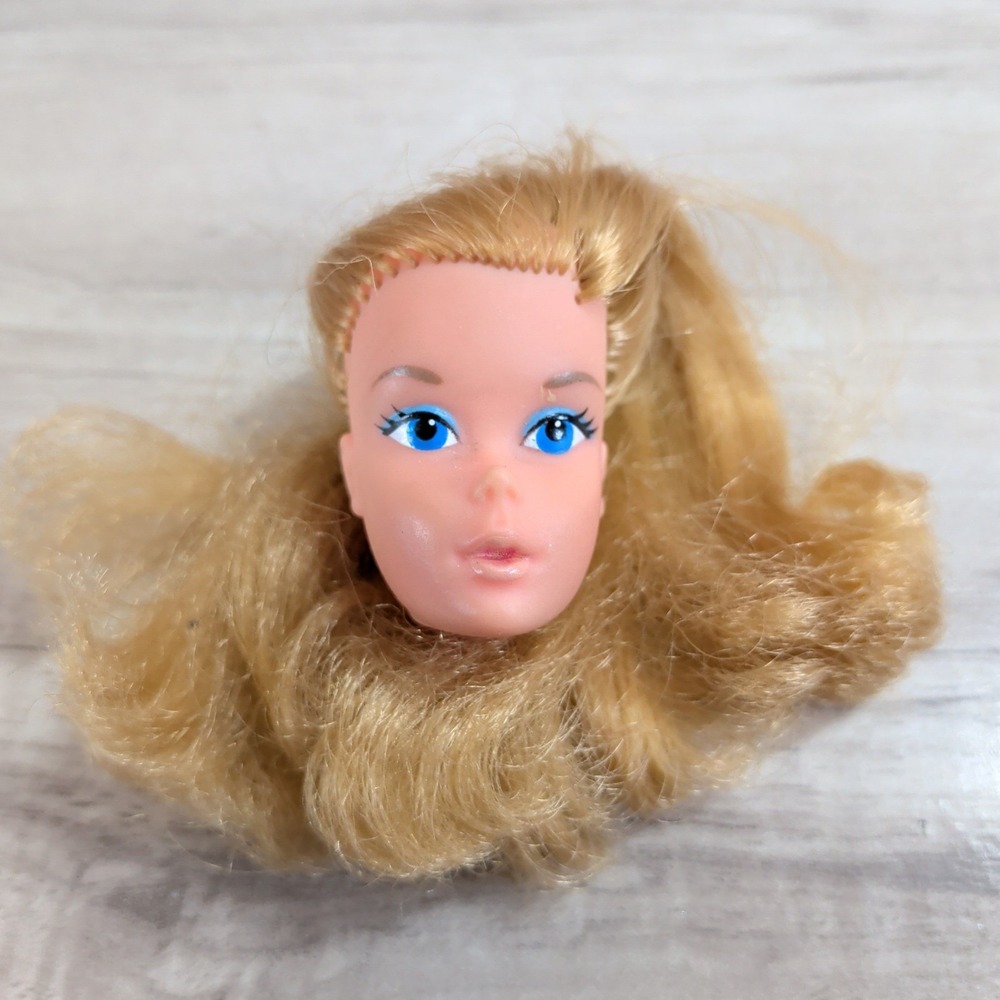 Vintage 1970s Barbie Doll Strawberry Blonde Hair - HEAD Replacement Only